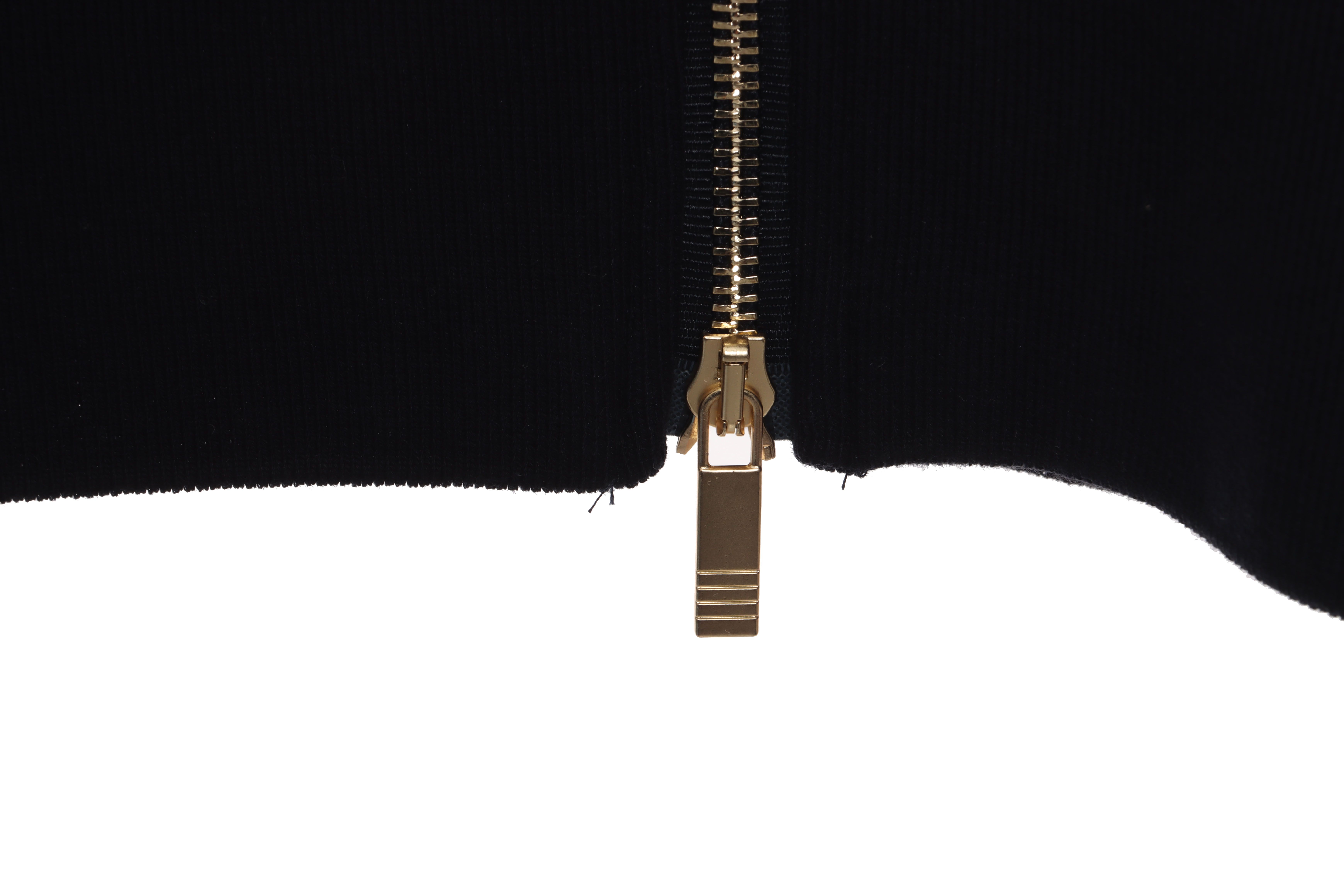 Thom Browne Special Offer Classic Contrast Color Yarn-Dyed Zip-Up Hoodie Black