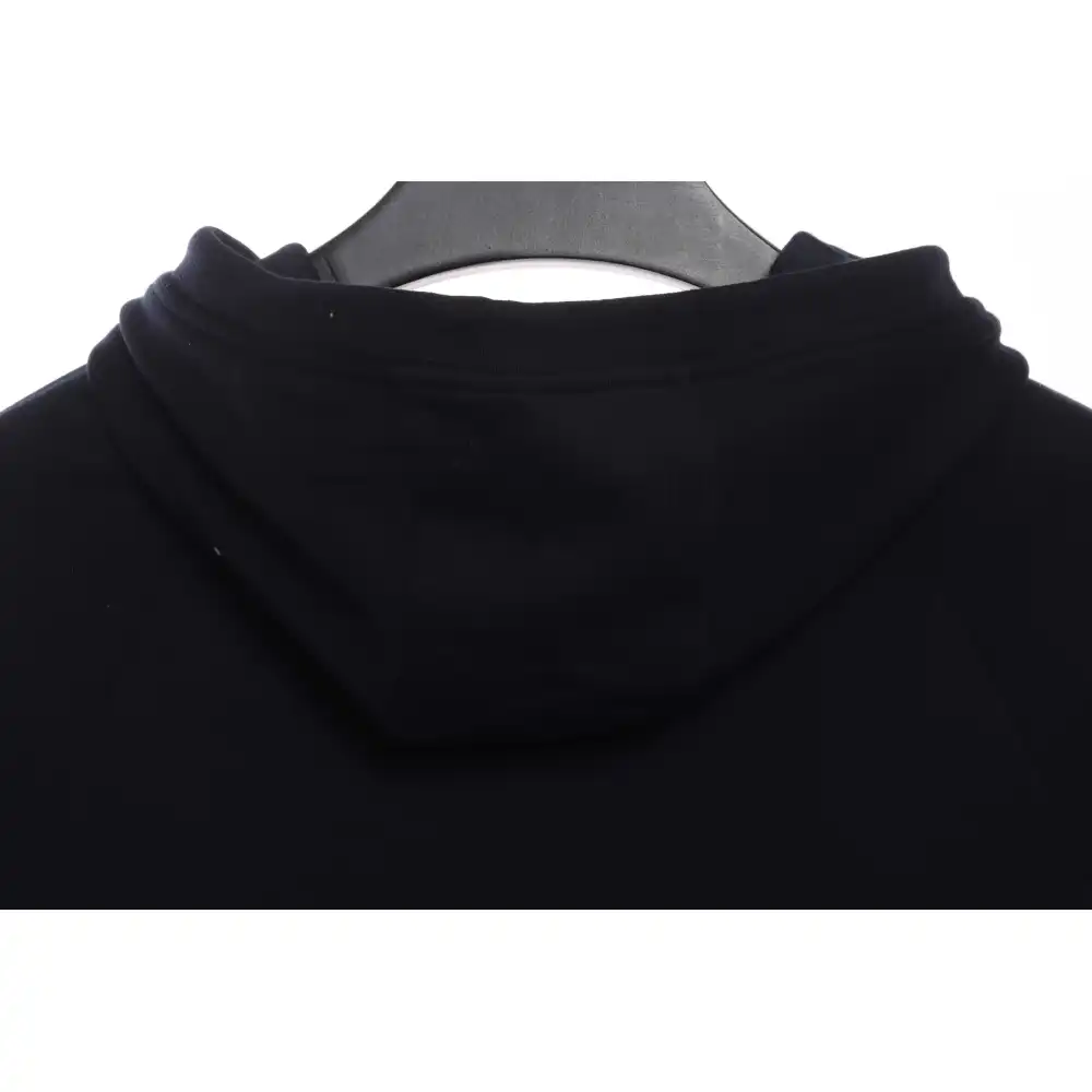 Thom Browne Special Offer Classic Contrast Color Yarn-Dyed Zip-Up Hoodie Black