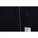 Thom Browne Special Offer Classic Contrast Color Yarn-Dyed Zip-Up Hoodie Black