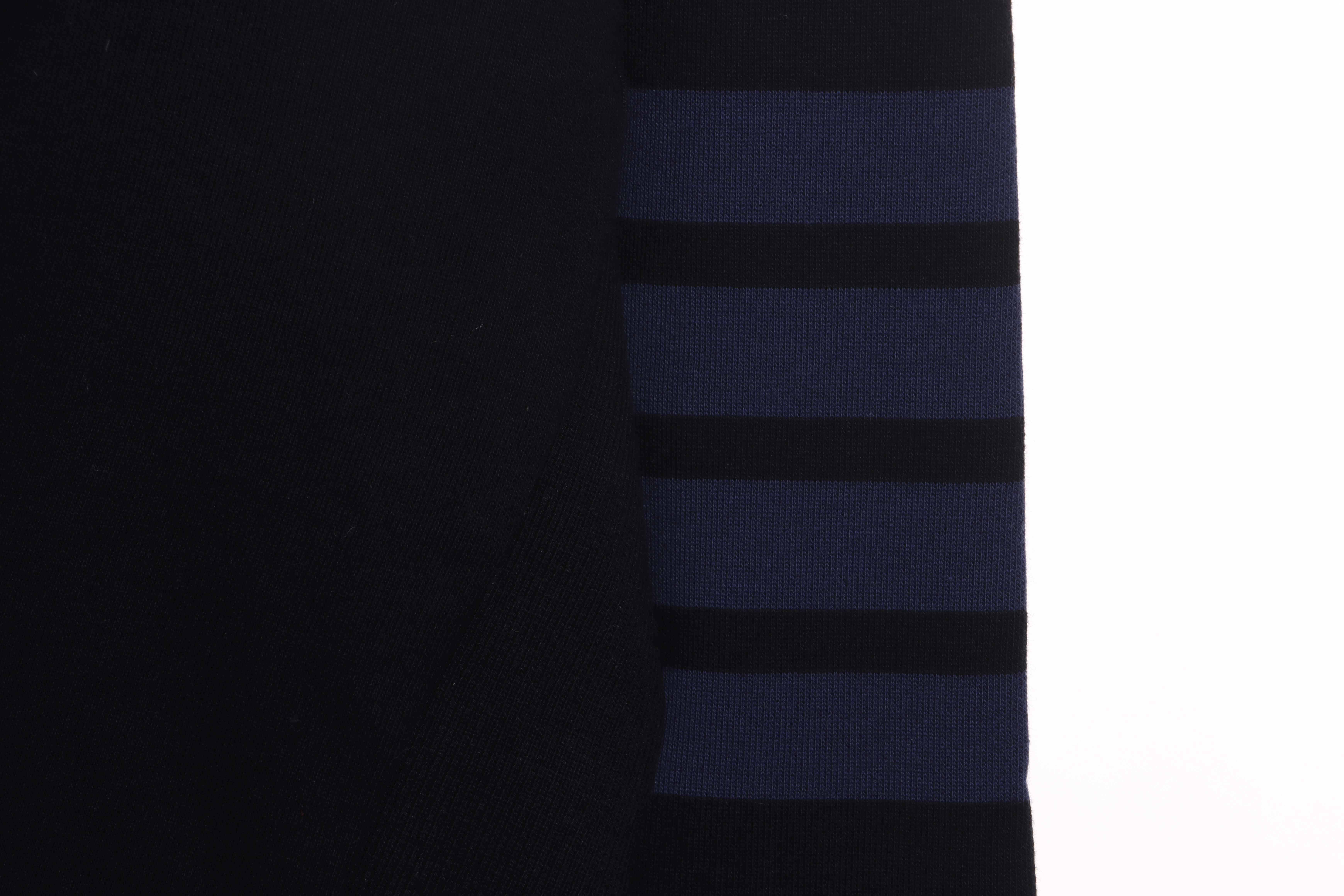 Thom Browne Special Offer Classic Contrast Color Yarn-Dyed Zip-Up Hoodie Black