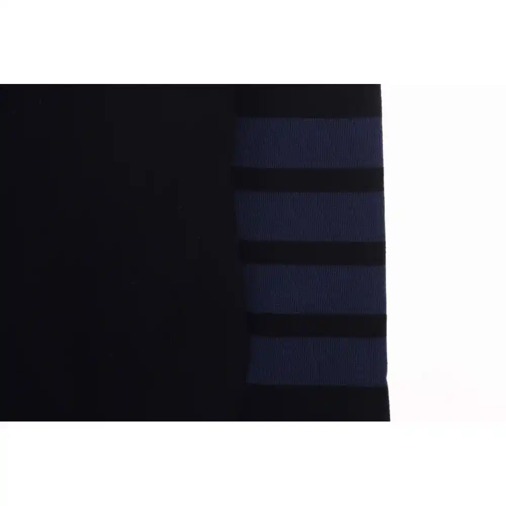 Thom Browne Special Offer Classic Contrast Color Yarn-Dyed Zip-Up Hoodie Black