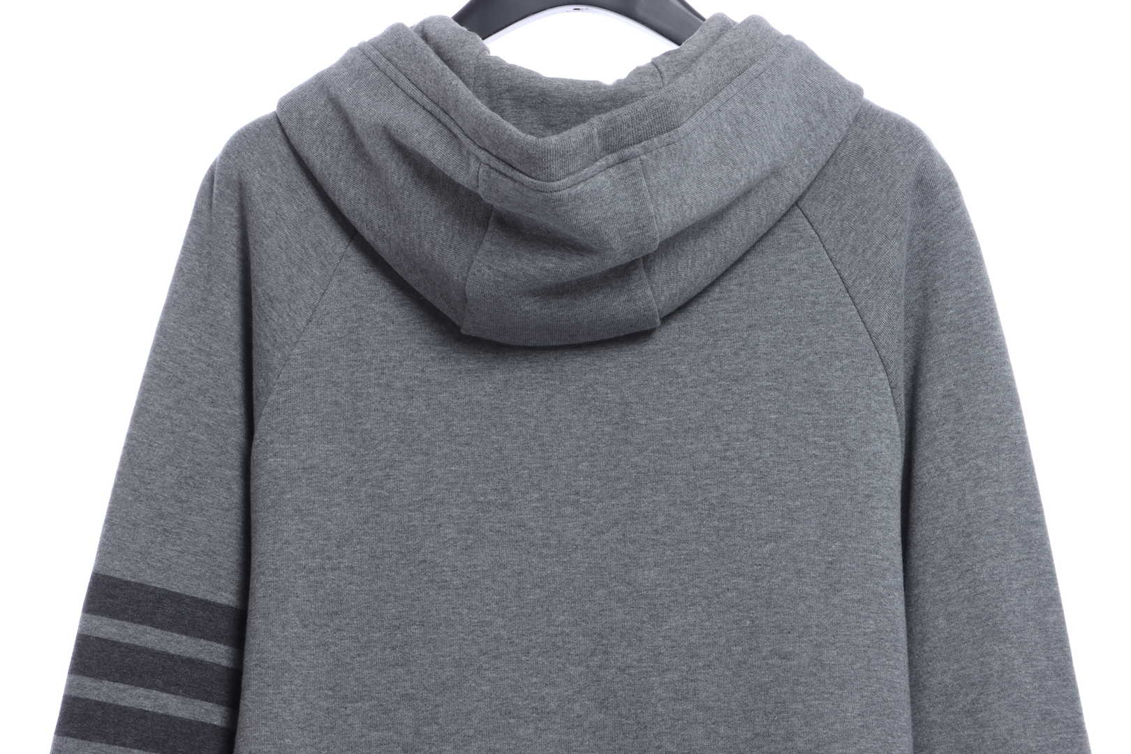 Thom Browne Special Offer Classic Contrast Color Yarn-Dyed Zip-Up Hoodie Grey