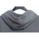 Thom Browne Special Offer Classic Contrast Color Yarn-Dyed Zip-Up Hoodie Grey