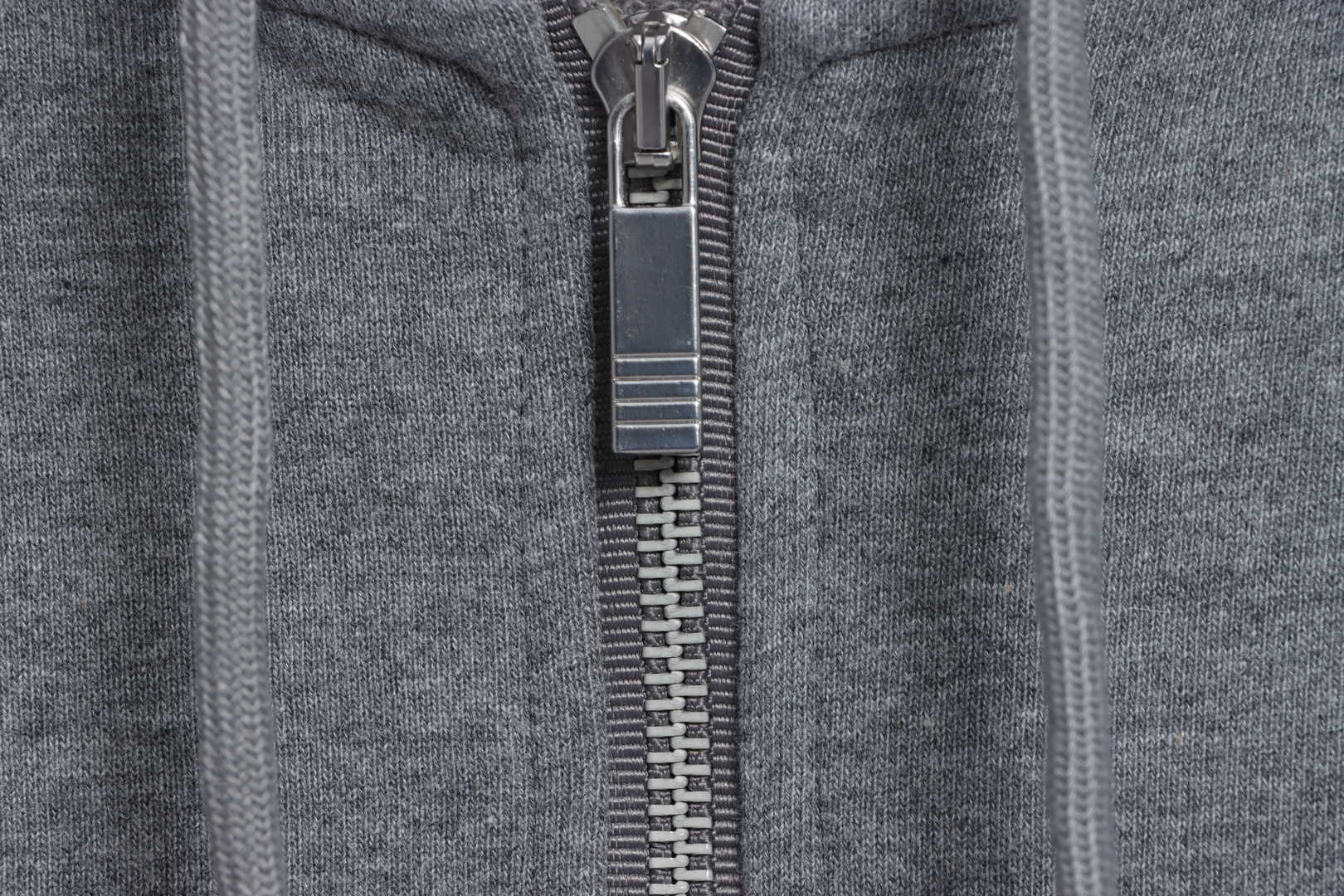 Thom Browne Special Offer Classic Contrast Color Yarn-Dyed Zip-Up Hoodie Grey