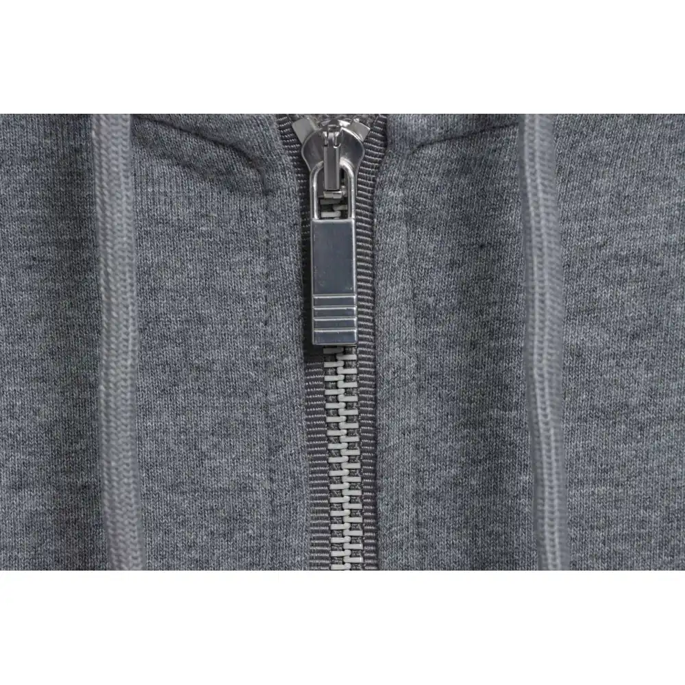 Thom Browne Special Offer Classic Contrast Color Yarn-Dyed Zip-Up Hoodie Grey