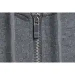 Thom Browne Special Offer Classic Contrast Color Yarn-Dyed Zip-Up Hoodie Grey