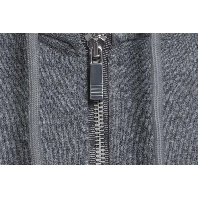 Thom Browne Special Offer Classic Contrast Color Yarn-Dyed Zip-Up Hoodie Grey