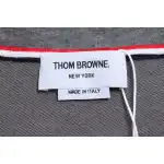 Thom Browne Special Offer Classic Contrast Color Yarn-Dyed Zip-Up Hoodie Grey