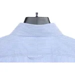Thom Browne Special Offer Three-Stripe Webbing Blend Long-Seeved Shirt Blue