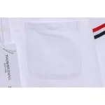 Thom Browne Special Offer Three-Stripe Webbing Blend Long-Seeved Shirt White