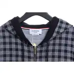 Thom Browne Special Price Jacquard Zip Hoodie Blue