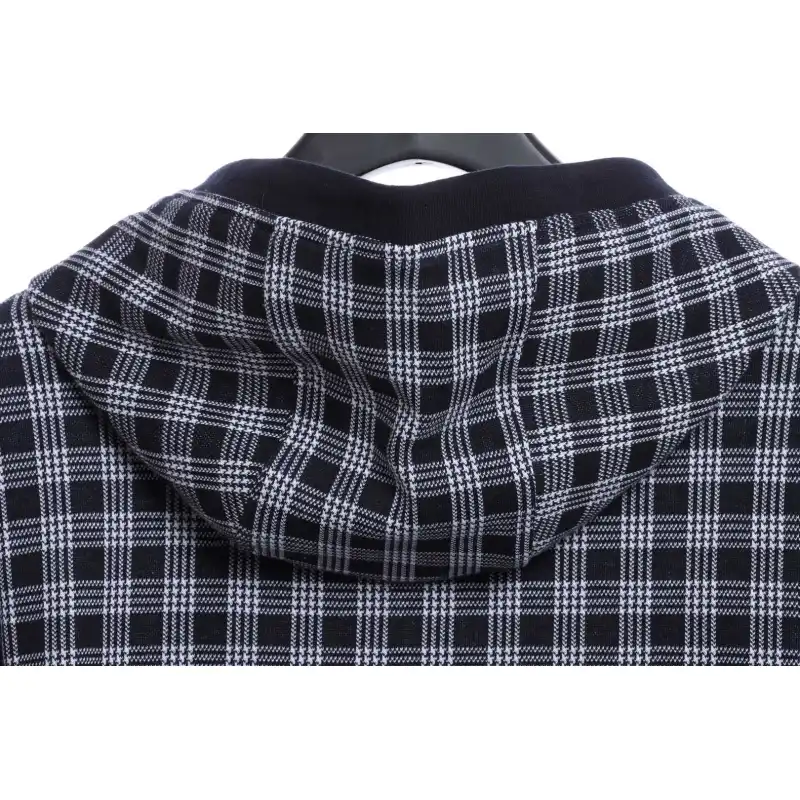 Thom Browne Special Price Jacquard Zip Hoodie Blue