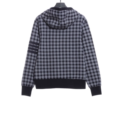 Thom Browne Special Price Jacquard Zip Hoodie Blue 02