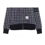 Thom Browne Special Price Jacquard Zip Hoodie Blue