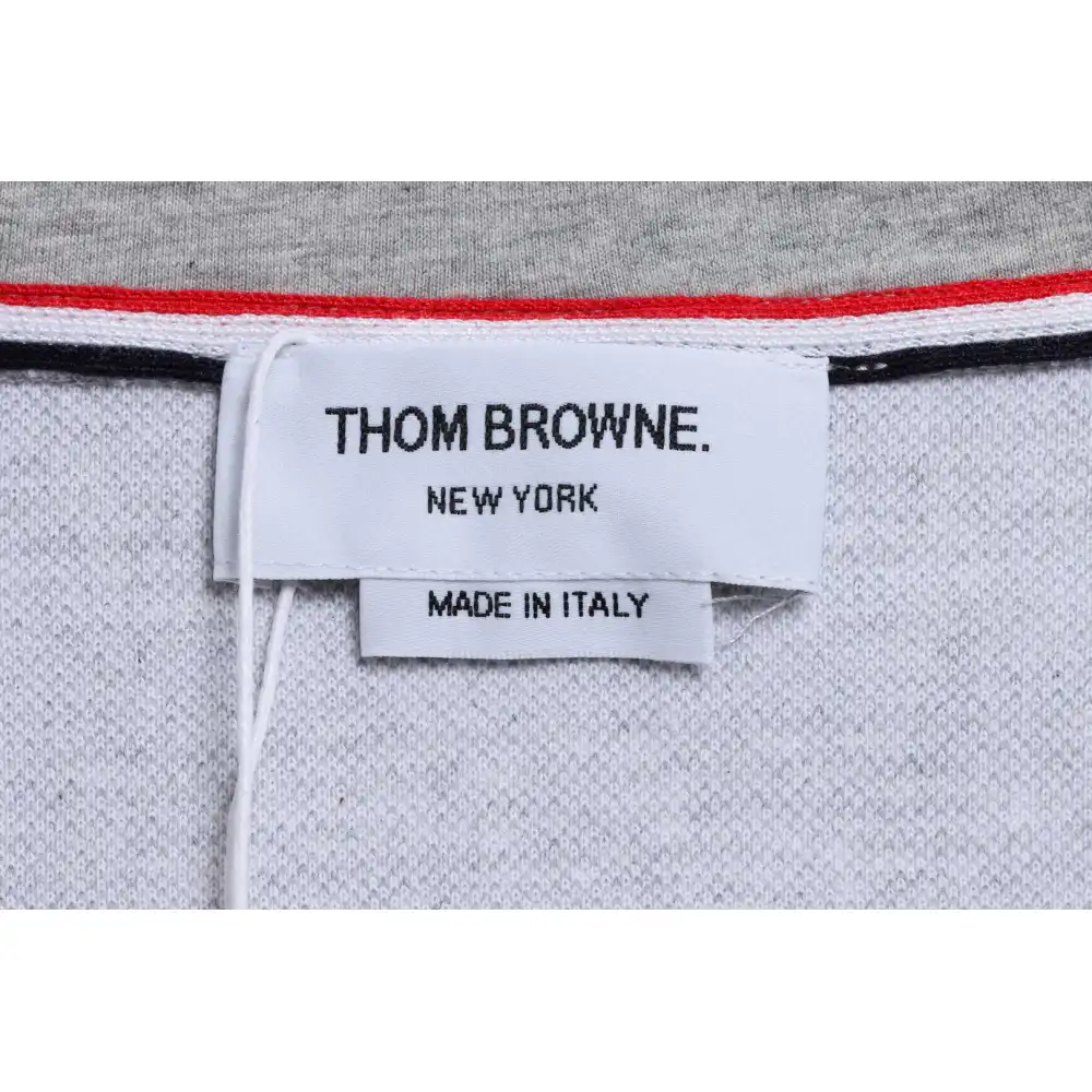 Thom Browne Special Price Jacquard Zip Hoodie Grey