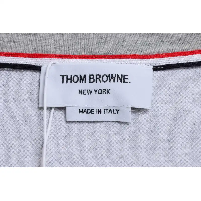 Thom Browne Special Price Jacquard Zip Hoodie Grey