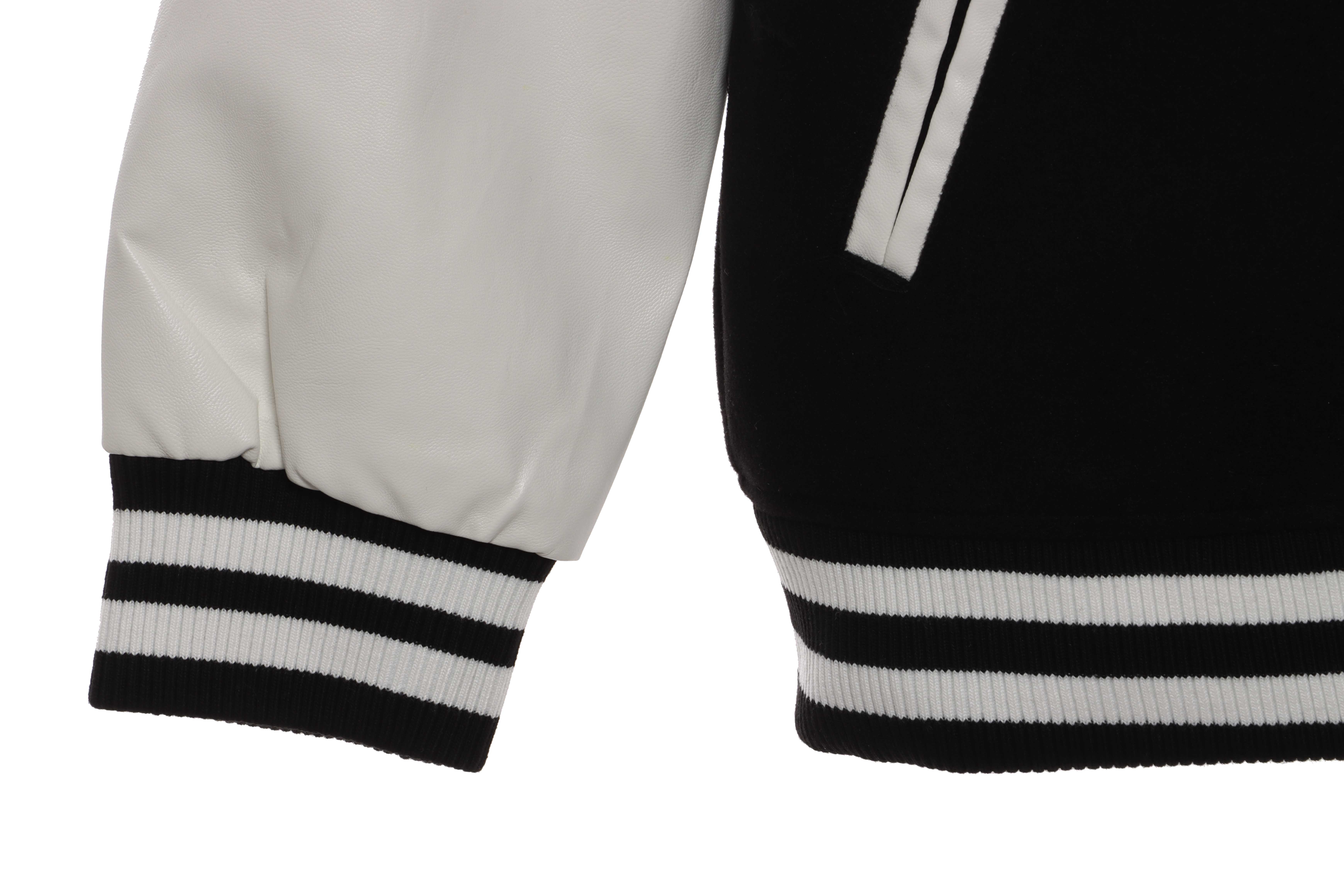 (Special Offer) Burberry 3D Towel Embroidery Baseball Jacket Black