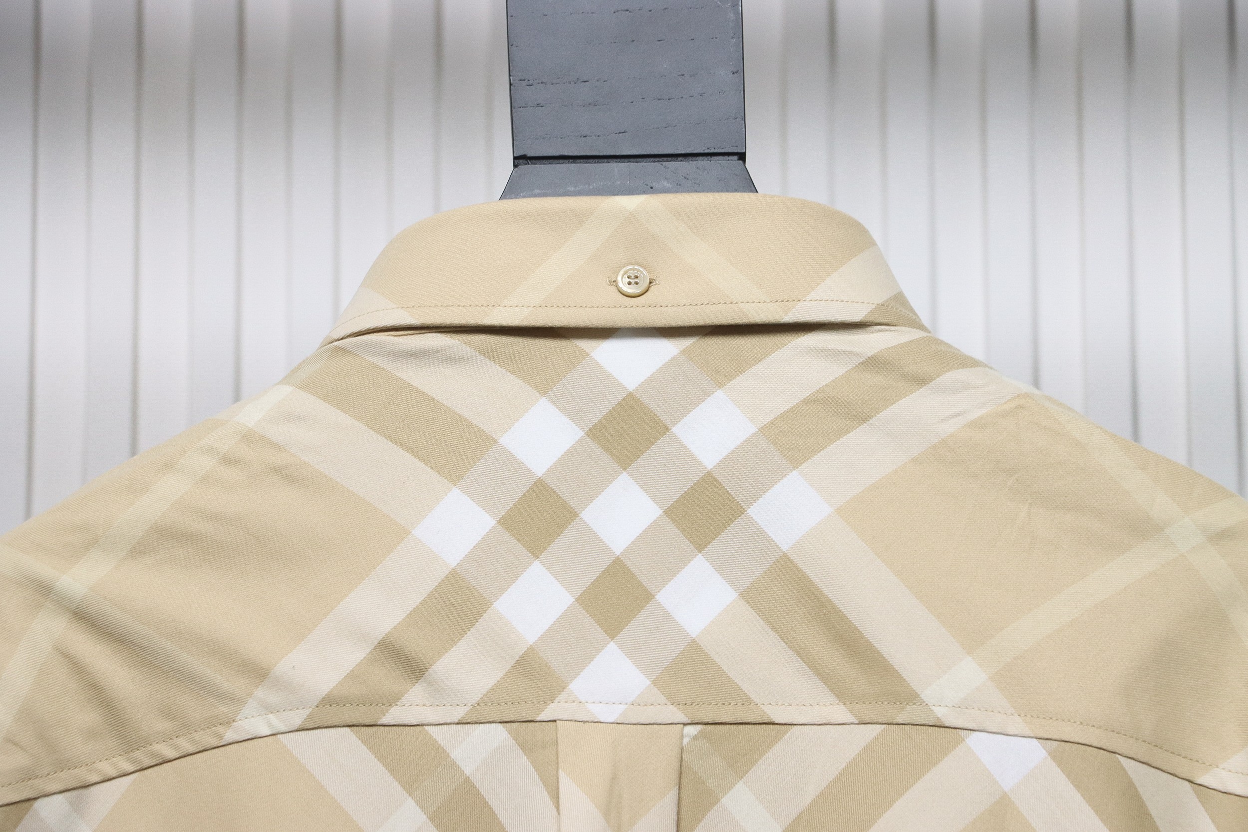 Burberry 24Fw Large Check Cotton Shirt Yellow