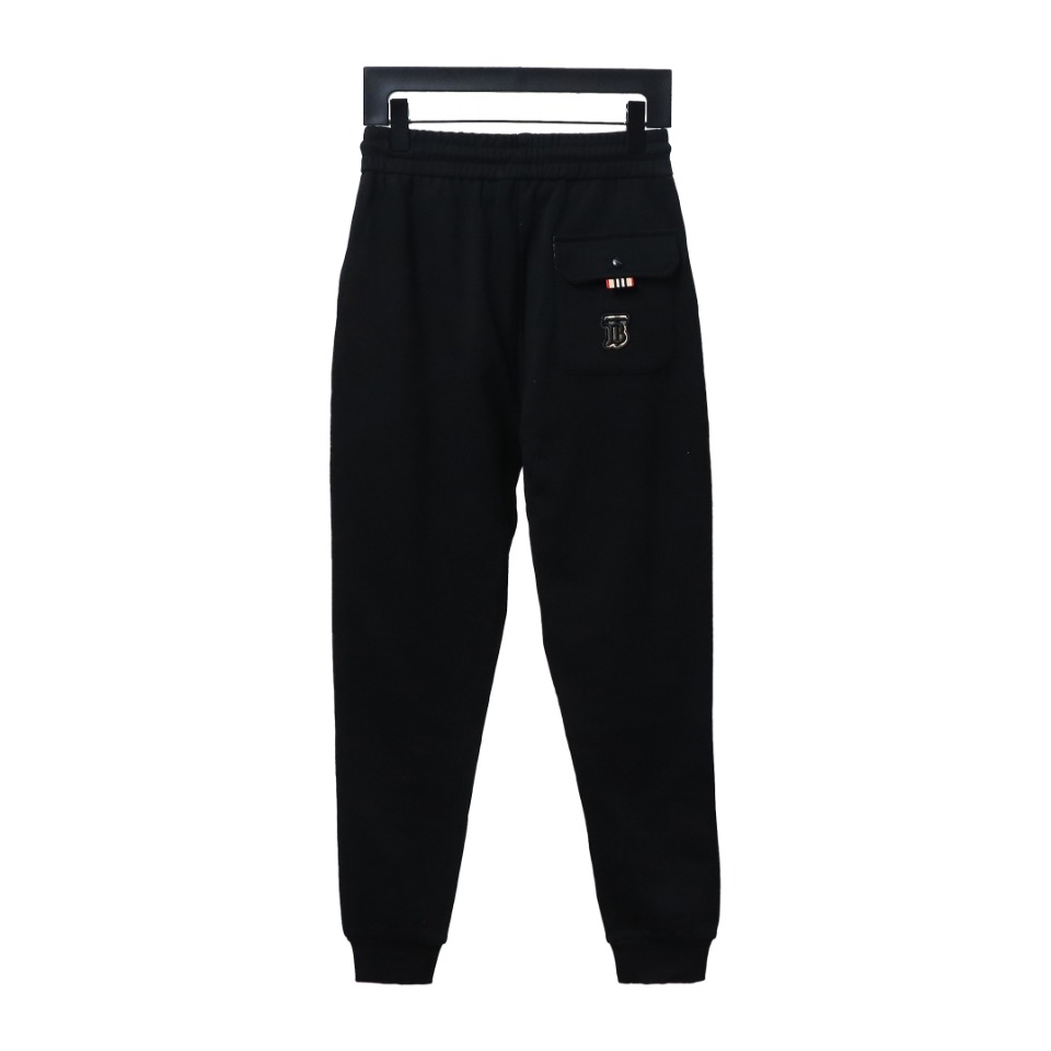 Burberry 24Fw TB Check Patch 3D Embroidery Cotton Knit Trousers