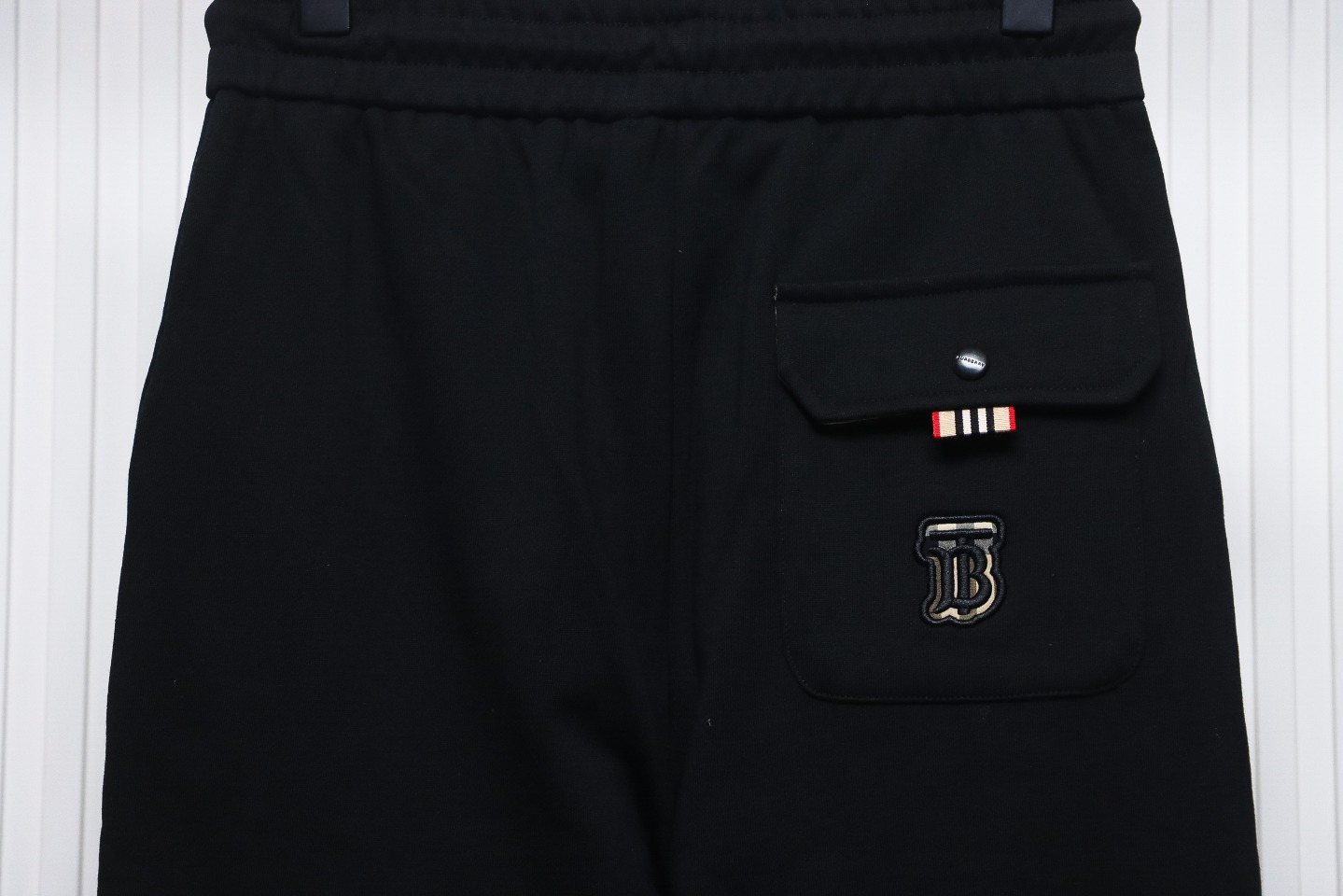 Burberry 24Fw TB Check Patch 3D Embroidery Cotton Knit Trousers