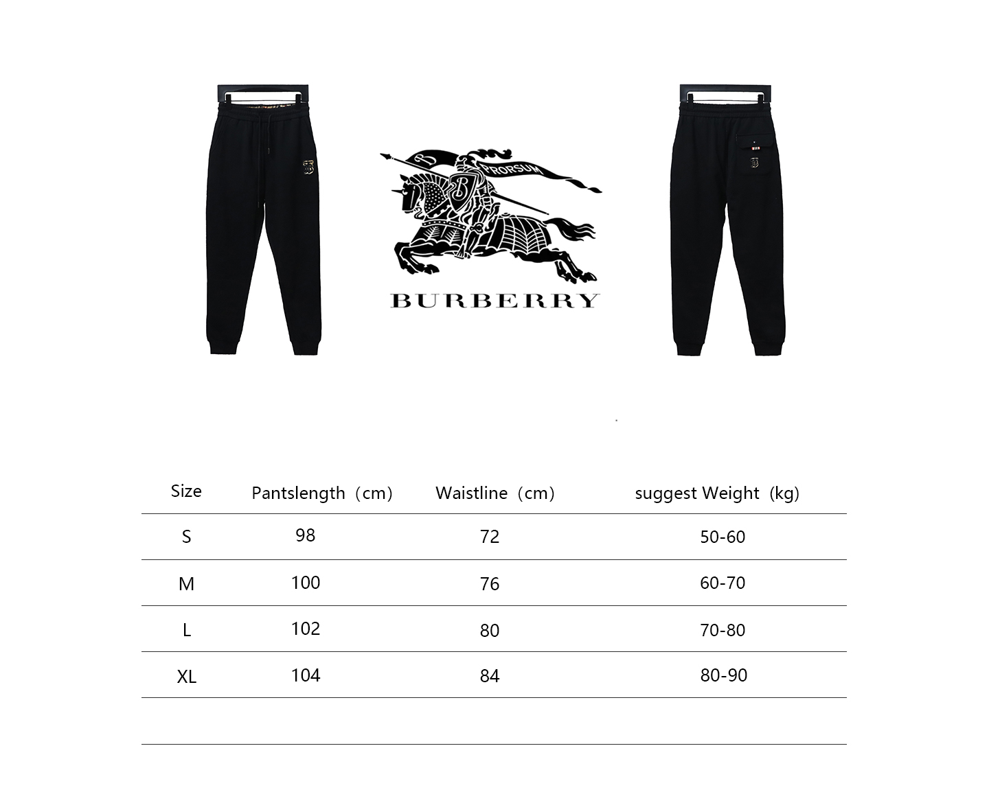 Burberry 24Fw TB Check Patch 3D Embroidery Cotton Knit Trousers