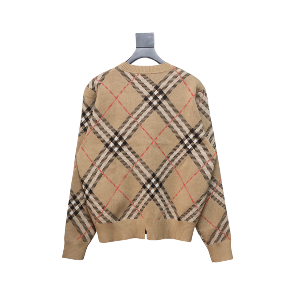 Burberry 24Fw Twill Crew Neck Knit Sweater
