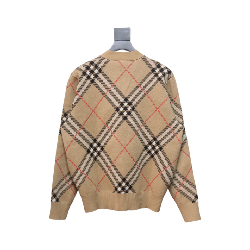 Burberry 24Fw Twill Knit Cardigan Sweater