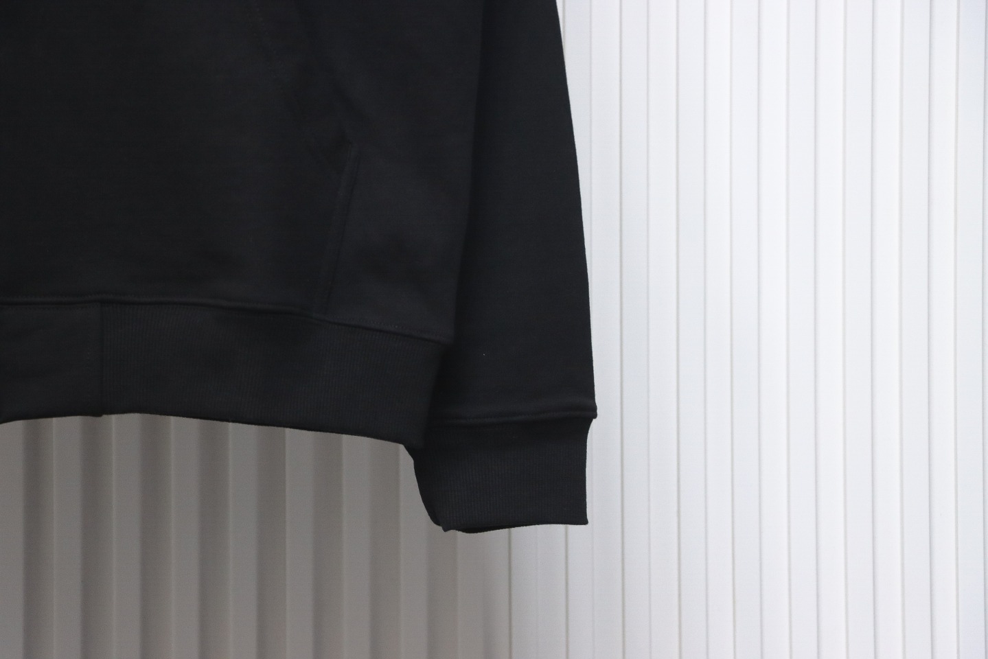 Burberry Check Hood Panel Double Zipper Hooded Jacket Black