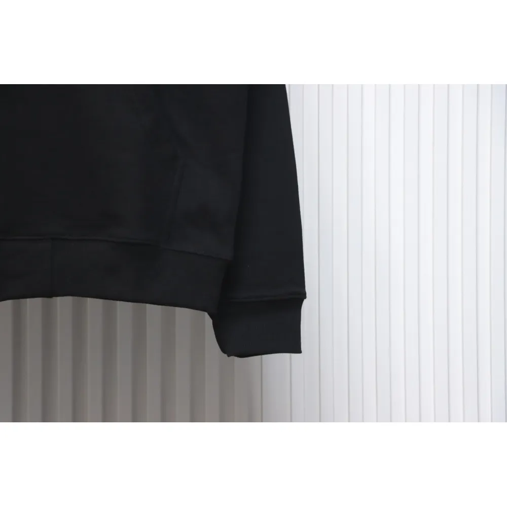 Burberry Check Hood Panel Double Zipper Hooded Jacket Black