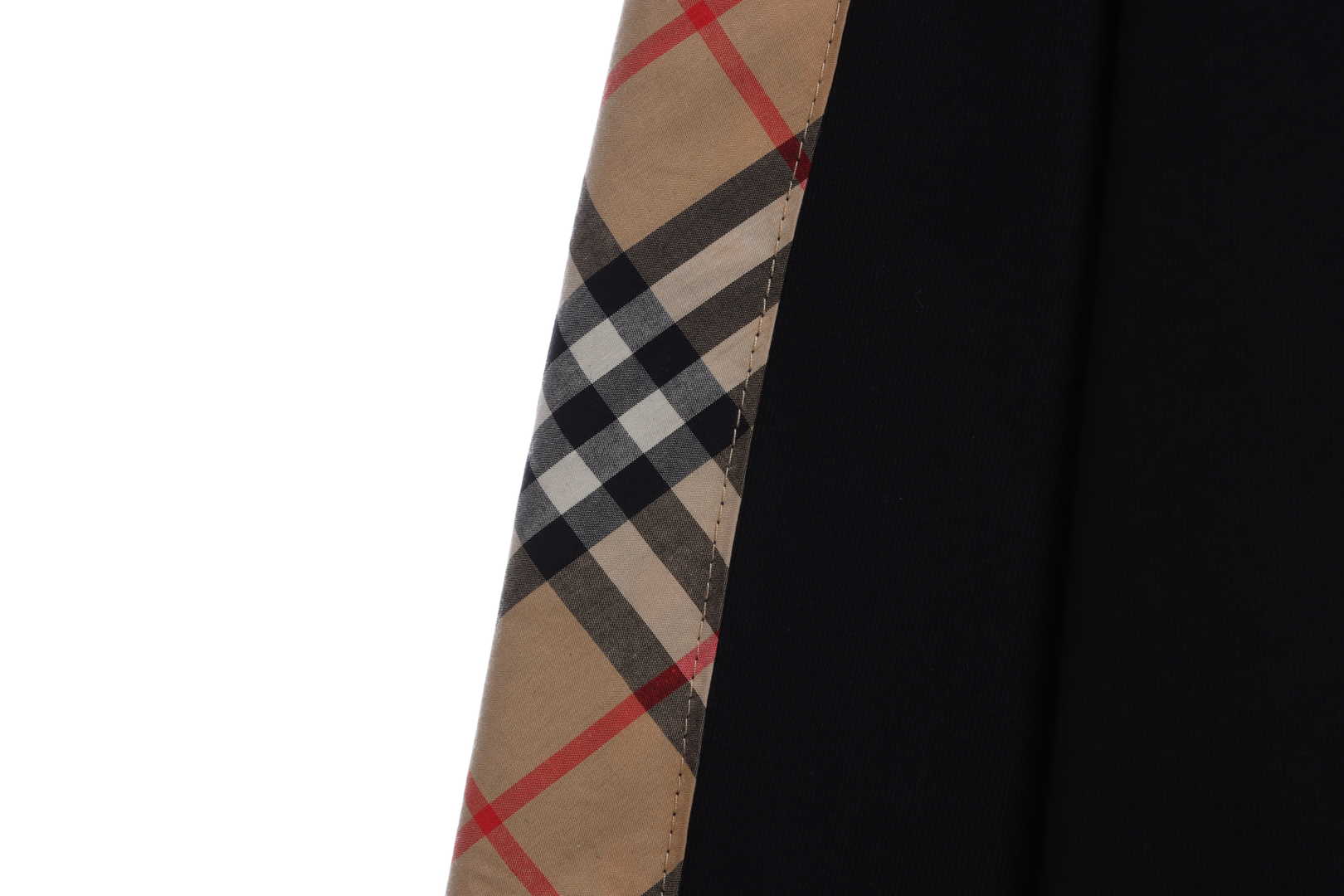 Burberry Classic Plaid Side Stripe Hoodie Black