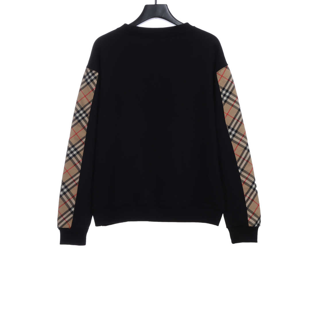 Burberry Classic Plaid Side Stripe Hoodie Black