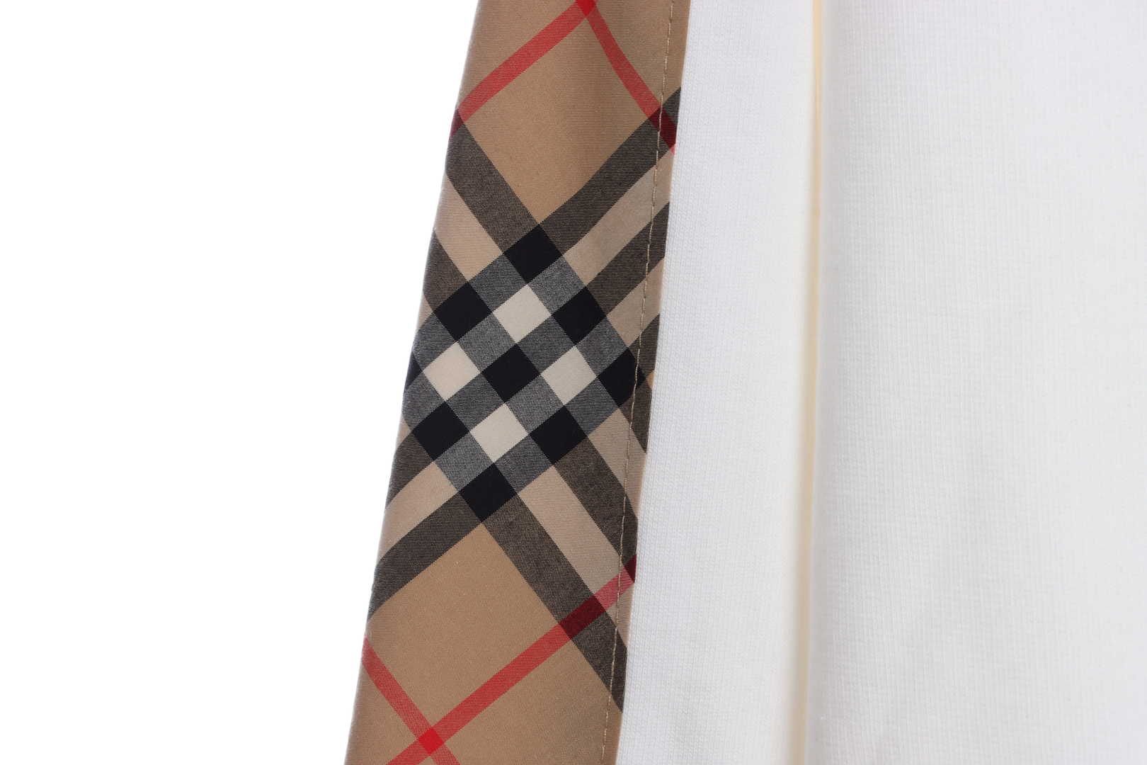 Burberry Classic Plaid Side Stripe Hoodie White