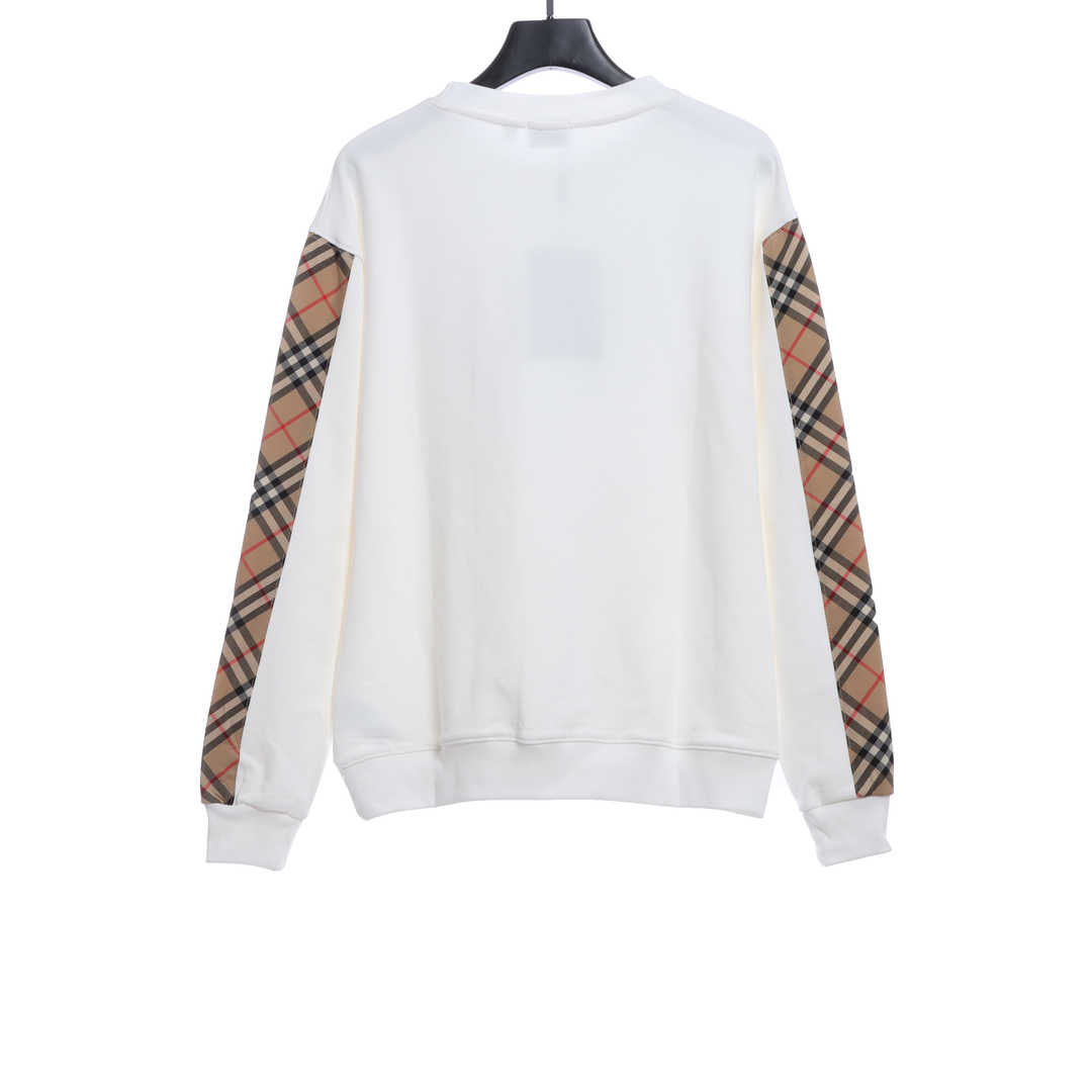 Burberry Classic Plaid Side Stripe Hoodie White