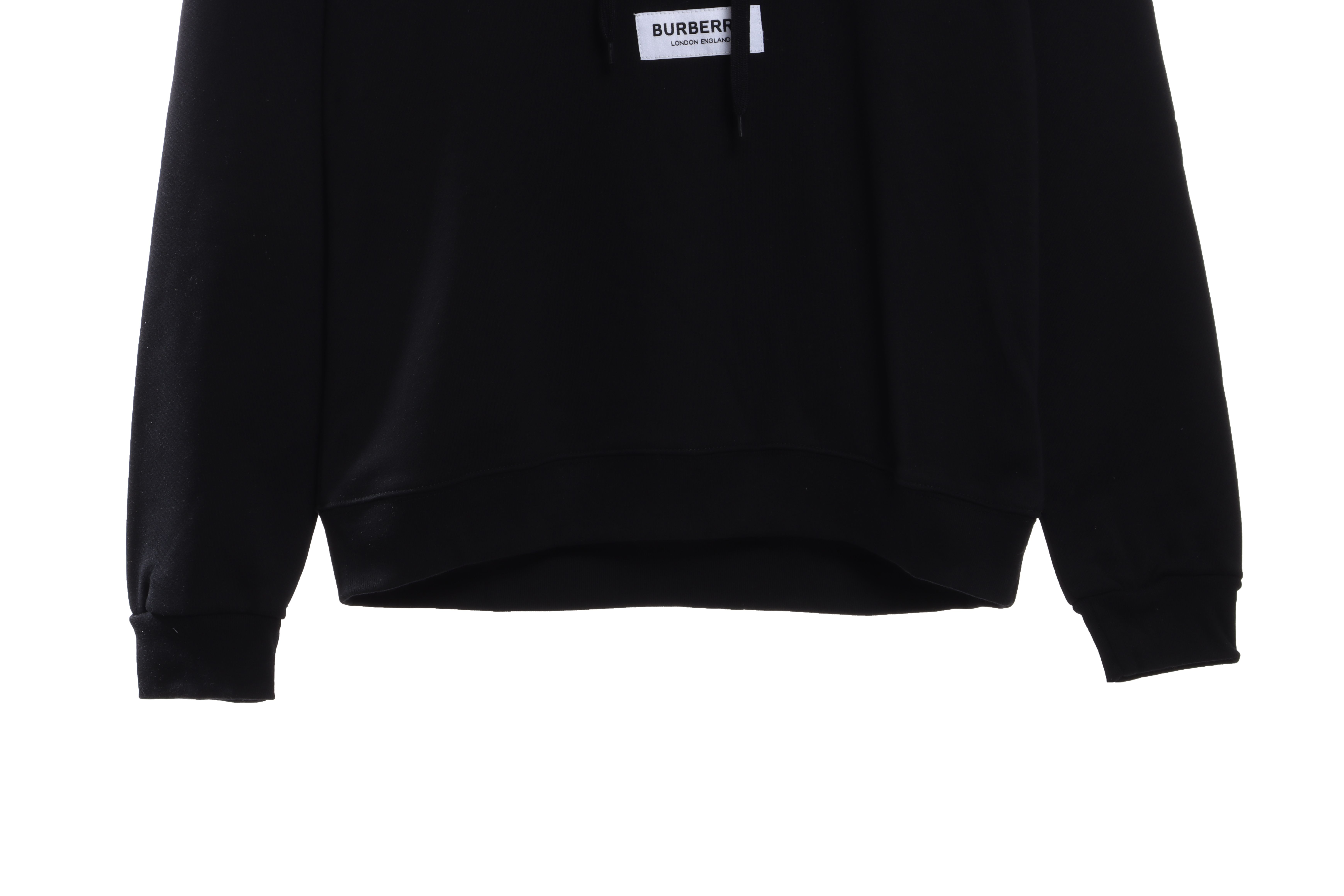 Burberry Label Patch Hoodie Black