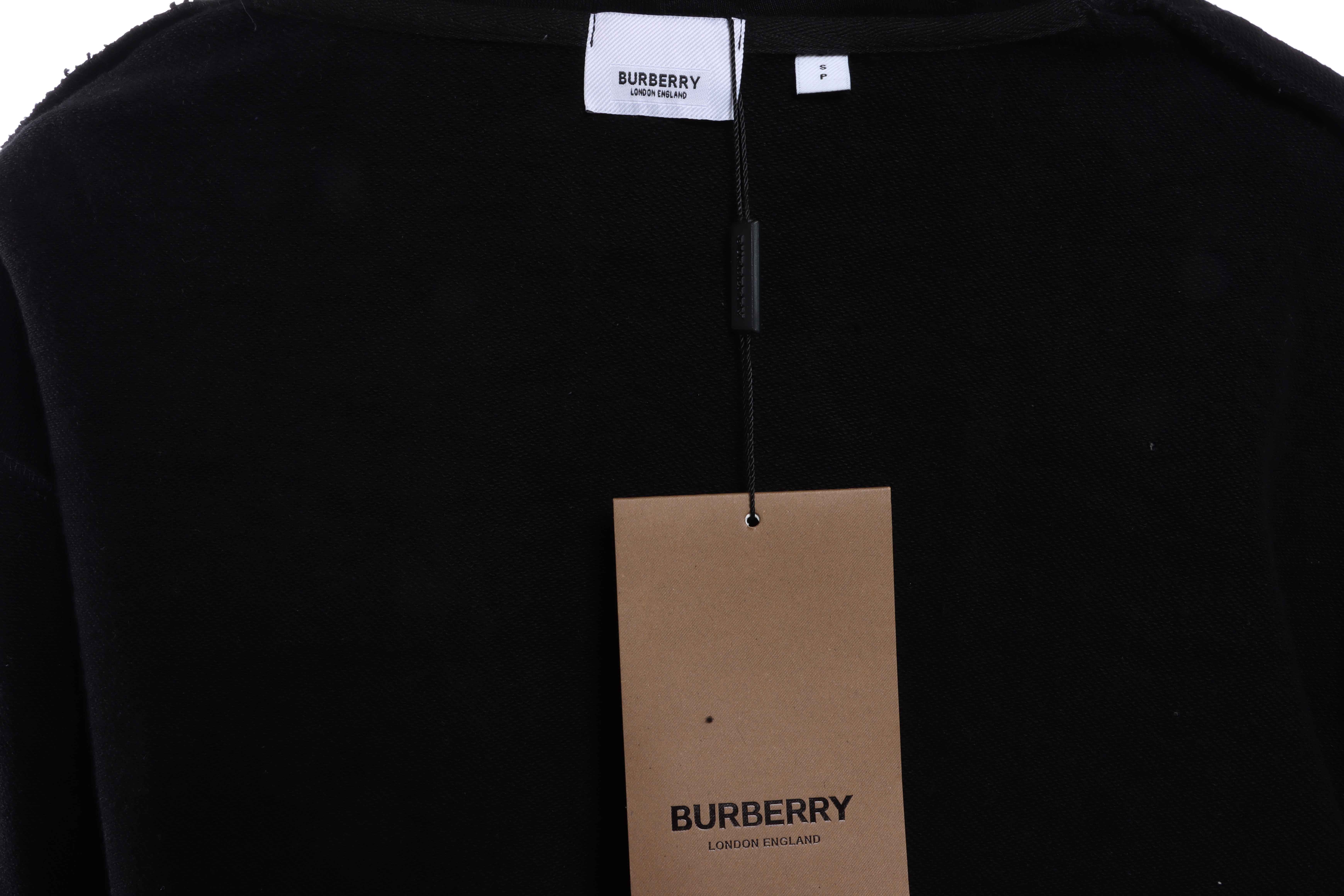 Burberry Label Patch Hoodie Black