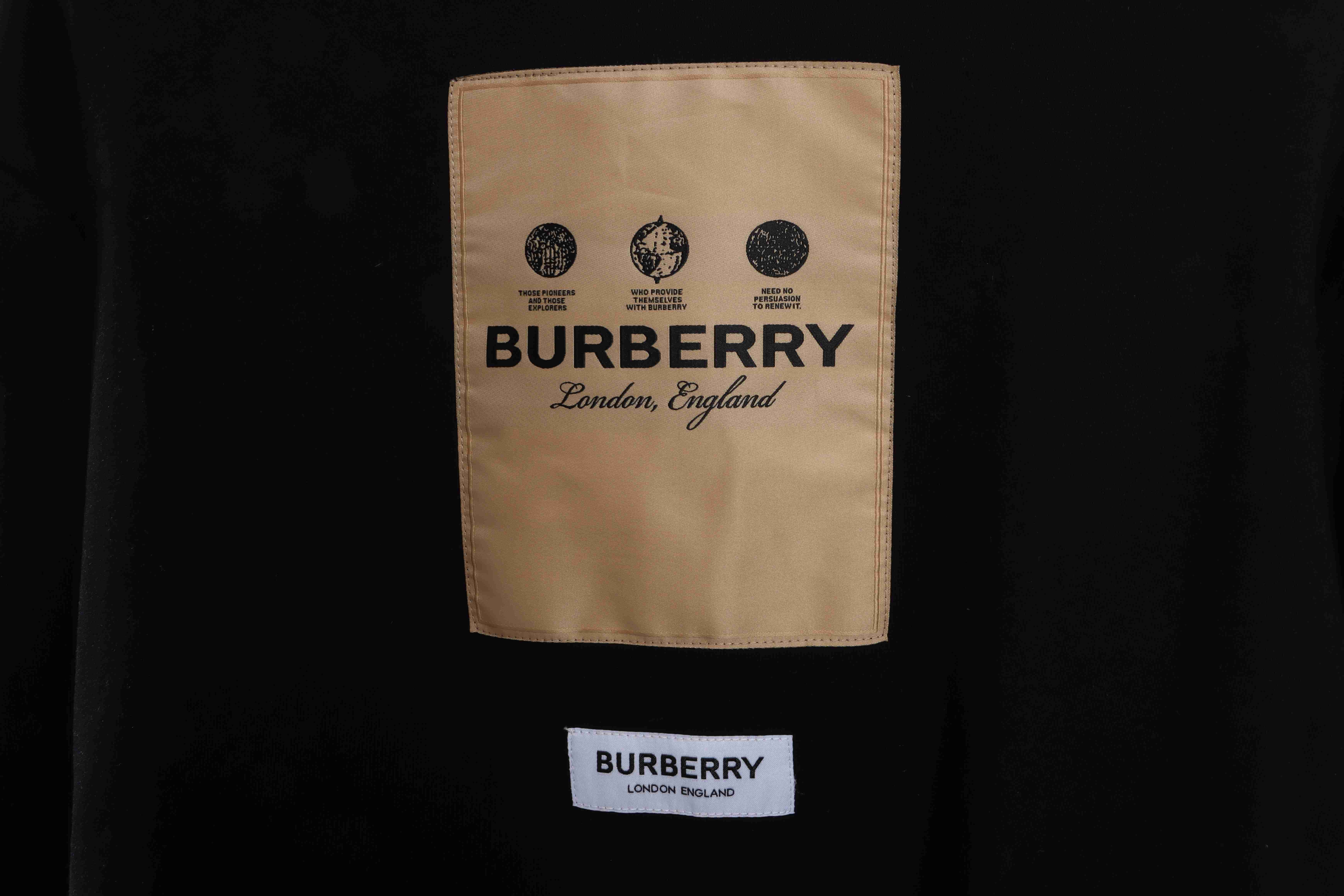 Burberry Label Patch Hoodie Black