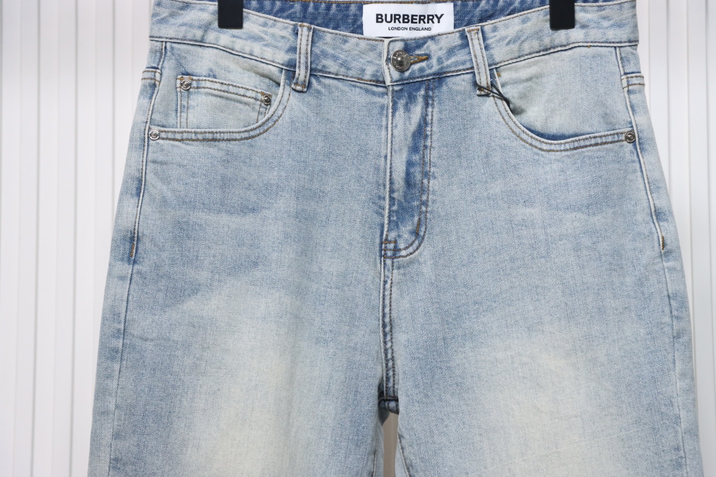 Burberry Label Pocket Patch Denim Pants