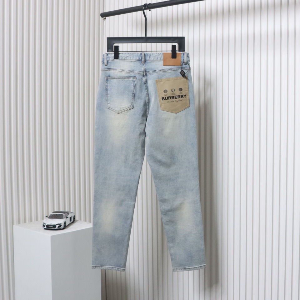 Burberry Label Pocket Patch Denim Pants