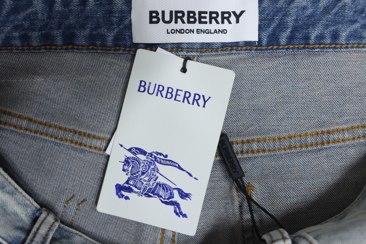 Burberry Label Pocket Patch Denim Pants