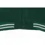 Stone Island Compass Logo Leather Sleeve Baseball Jacket Green