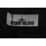 Stone Island Compass Logo Leather Sleeve Baseball Jacket Green