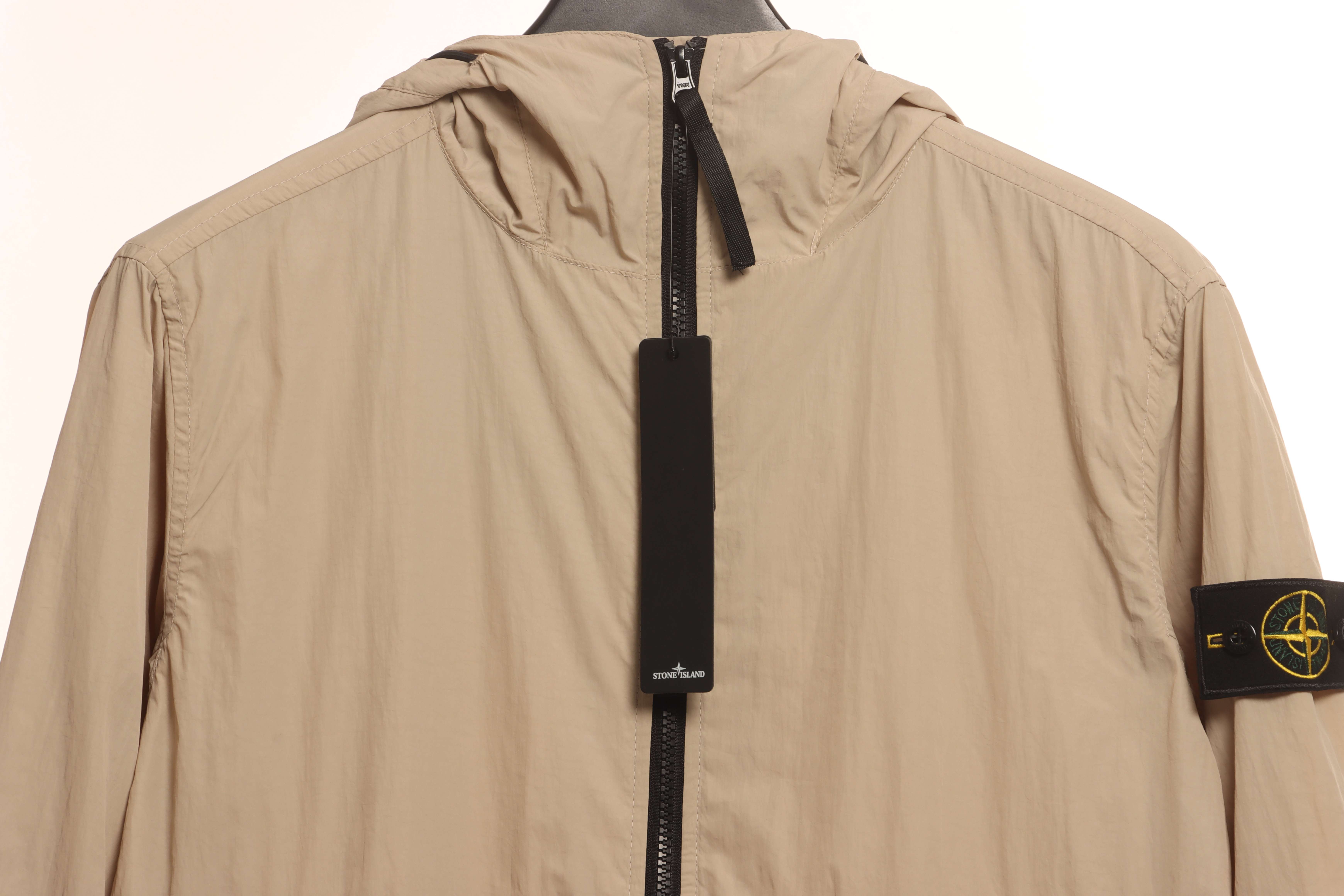 Stone Island Solid Color Casual Jacket Beige