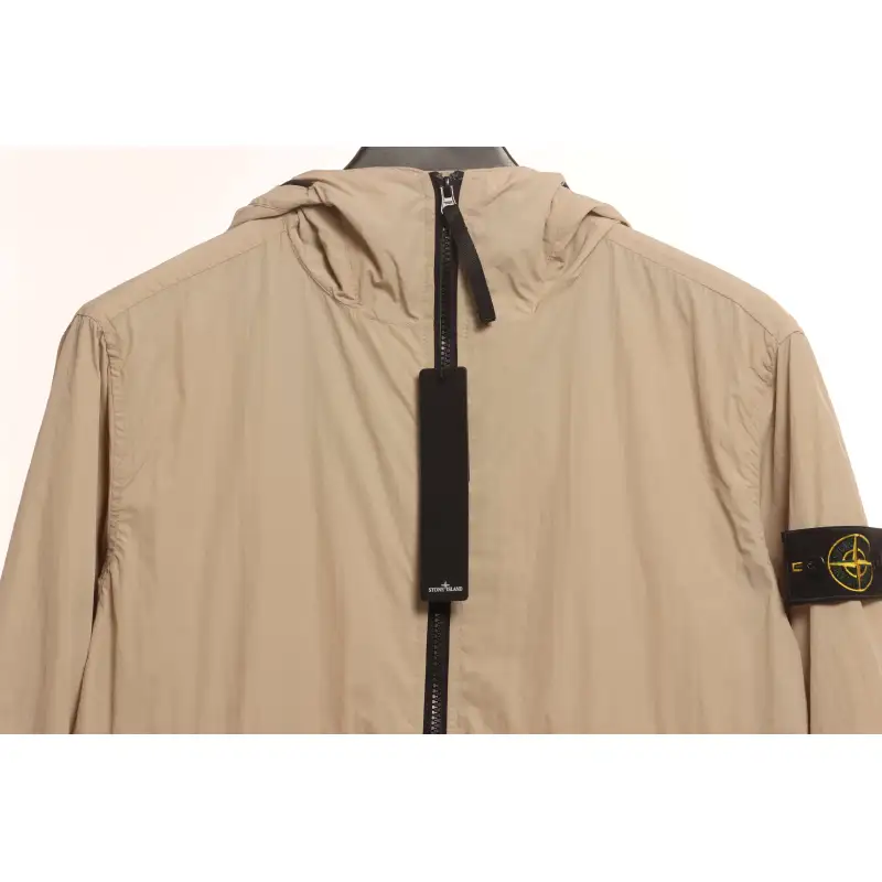 Stone Island Solid Color Casual Jacket Beige