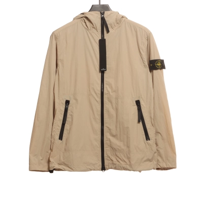 Stone Island Solid Color Casual Jacket Beige 01