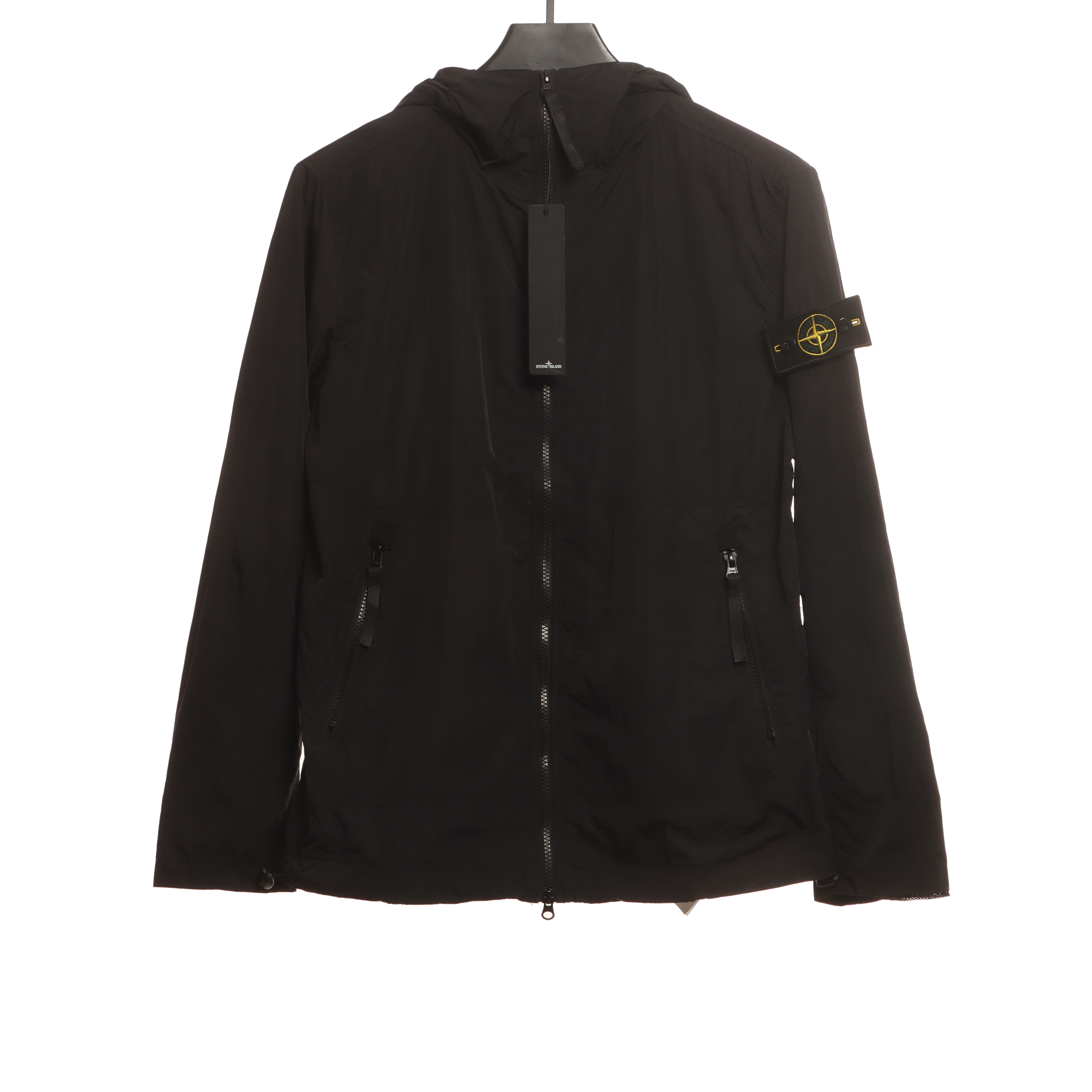 Stone Island Solid Color Casual Jacket Black