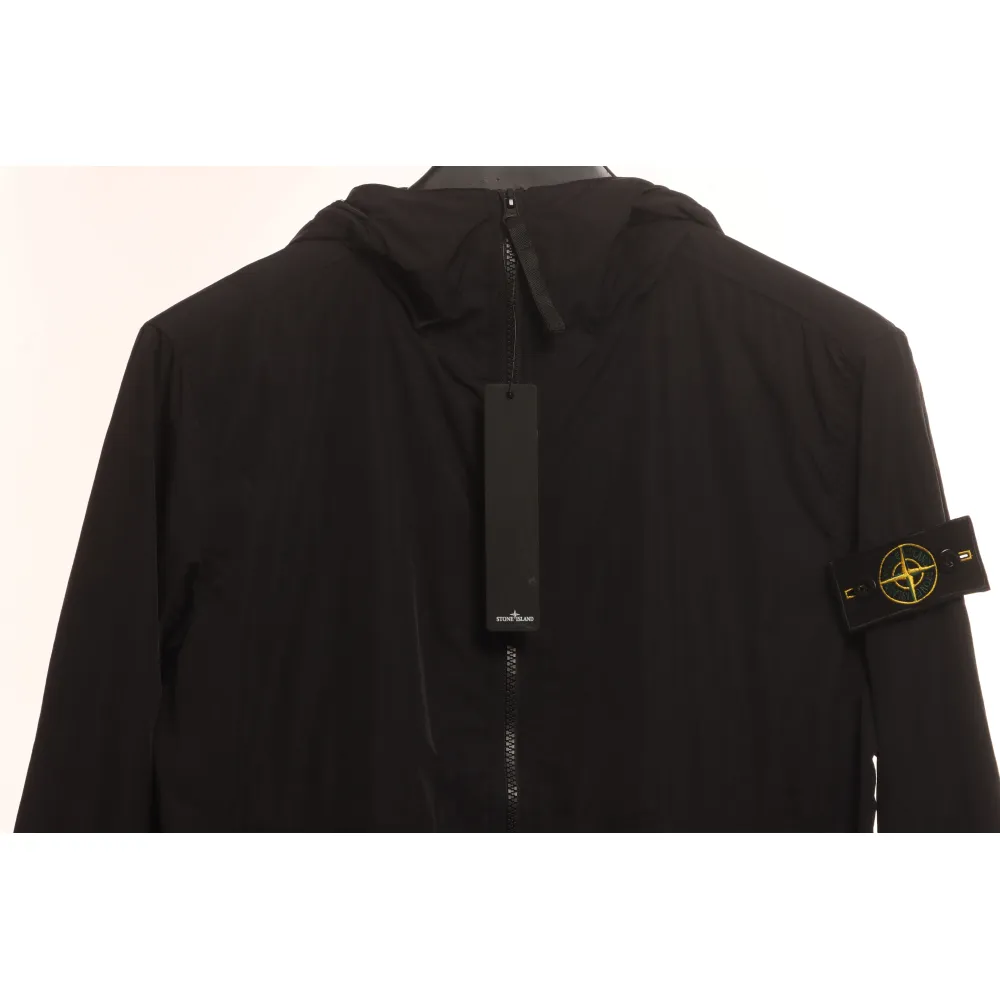 Stone Island Solid Color Casual Jacket Black