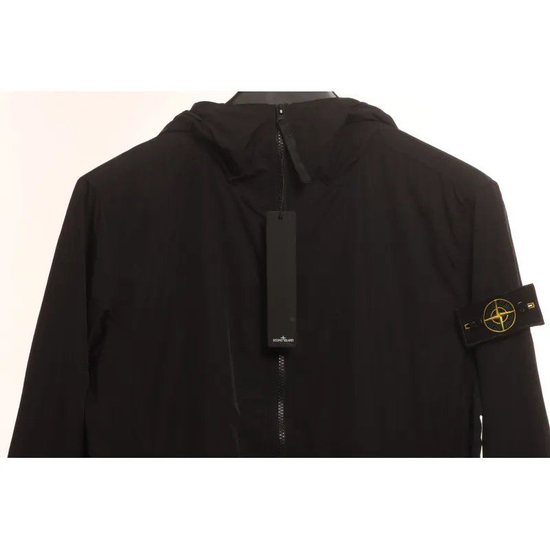 Stone Island Solid Color Casual Jacket Black