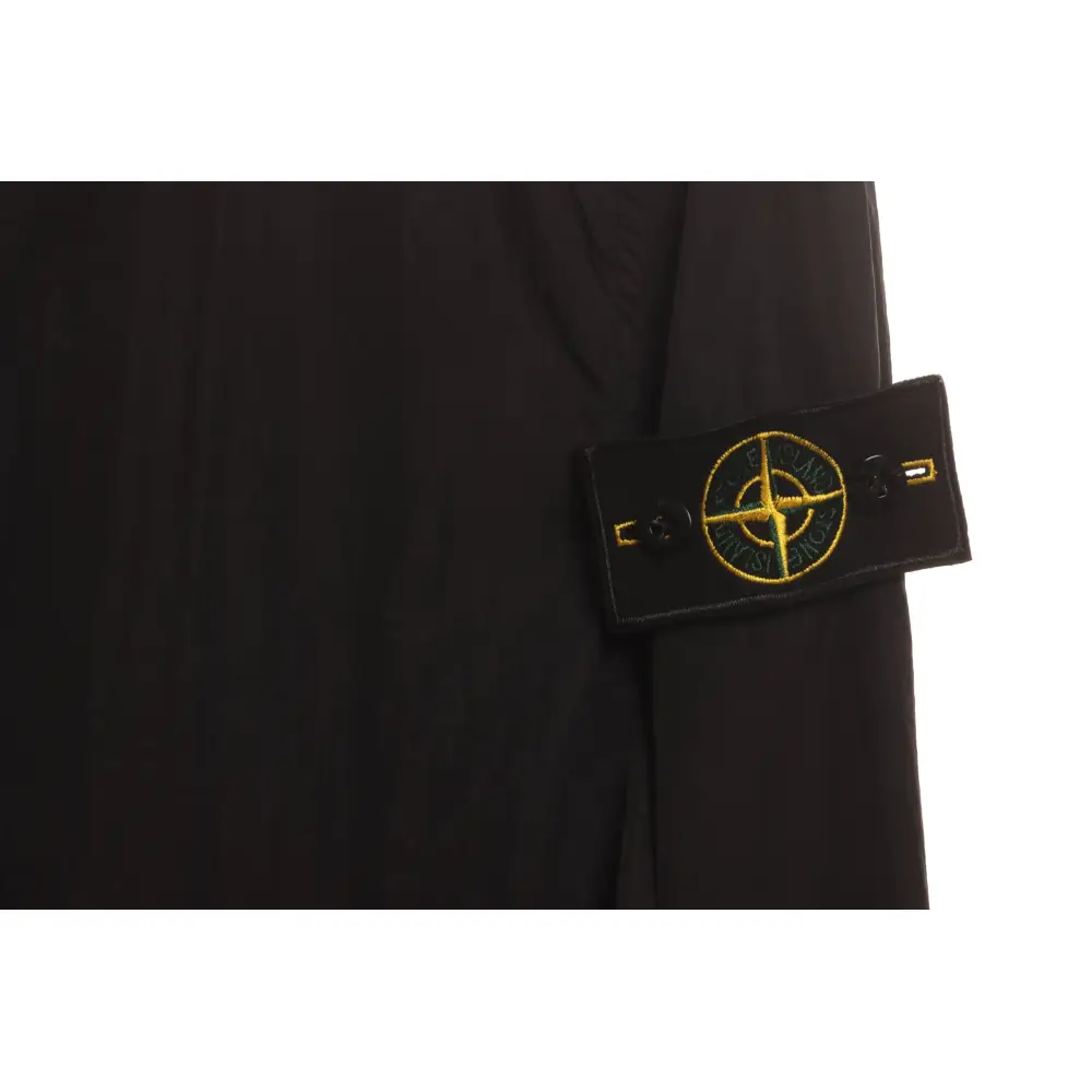 Stone Island Solid Color Casual Jacket Black