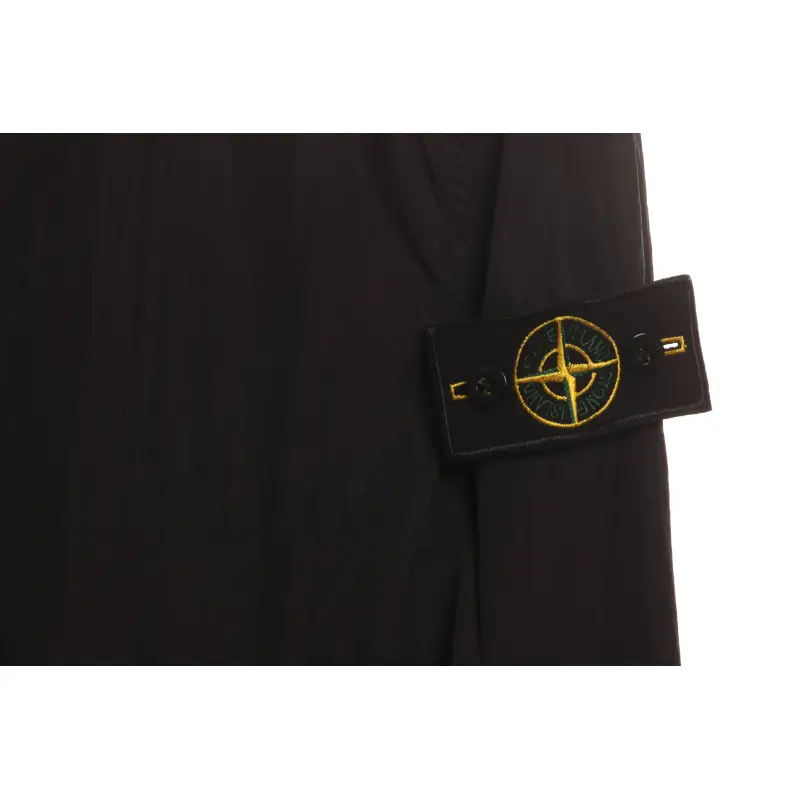 Stone Island Solid Color Casual Jacket Black