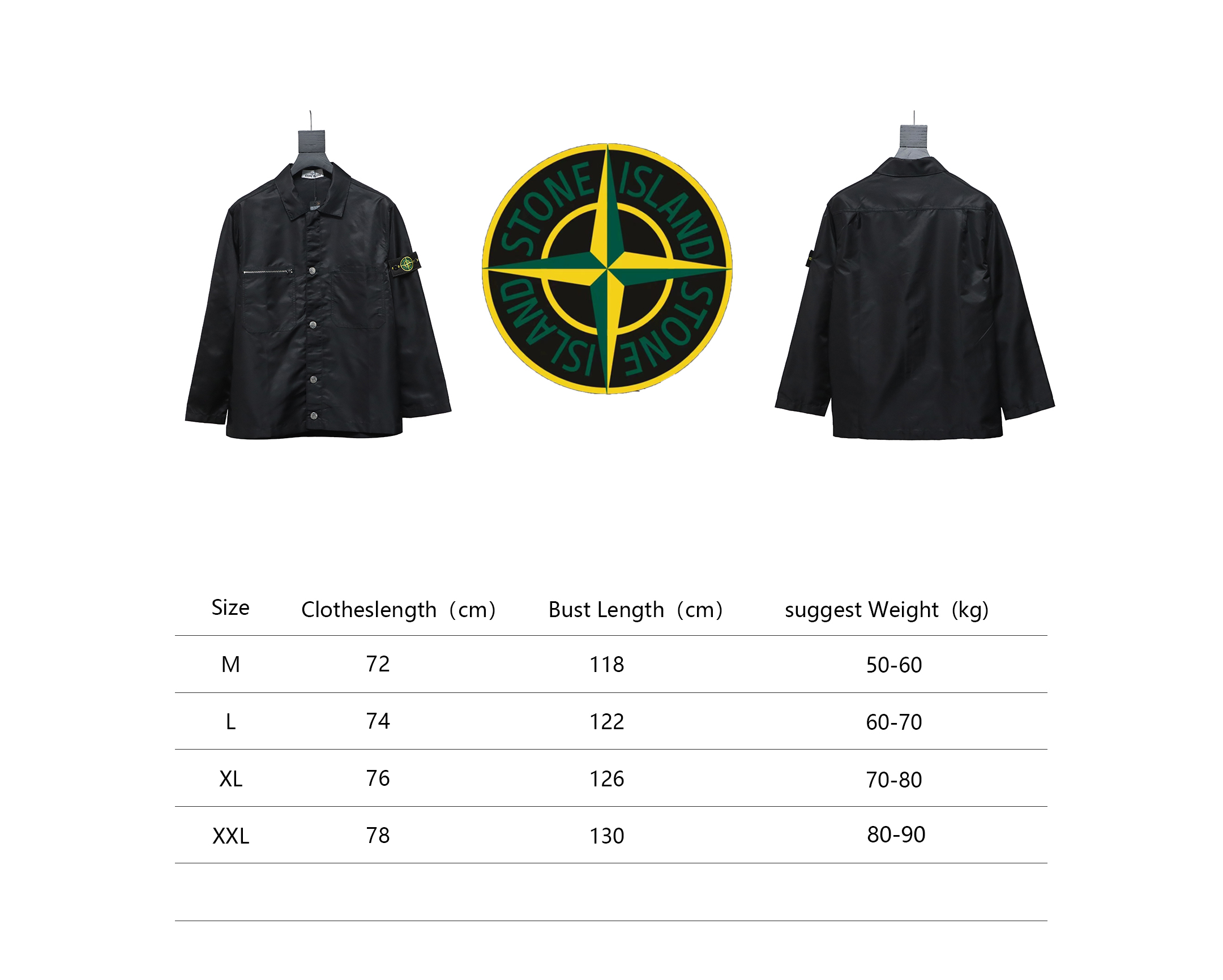 Stone Island Zipper Pocket Sleeve Badge Shirt Jacket